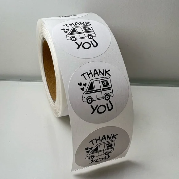 100 Thank You USPS Sticker, Thank You Sticker, Postal Mailbox Sticker - Picture 4 of 15